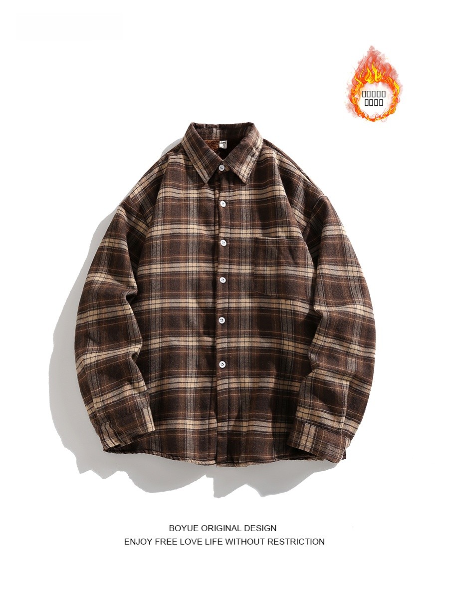 Flannel Shirt Lined - Boyue Men's Plaid Flannel Shirt Warmth