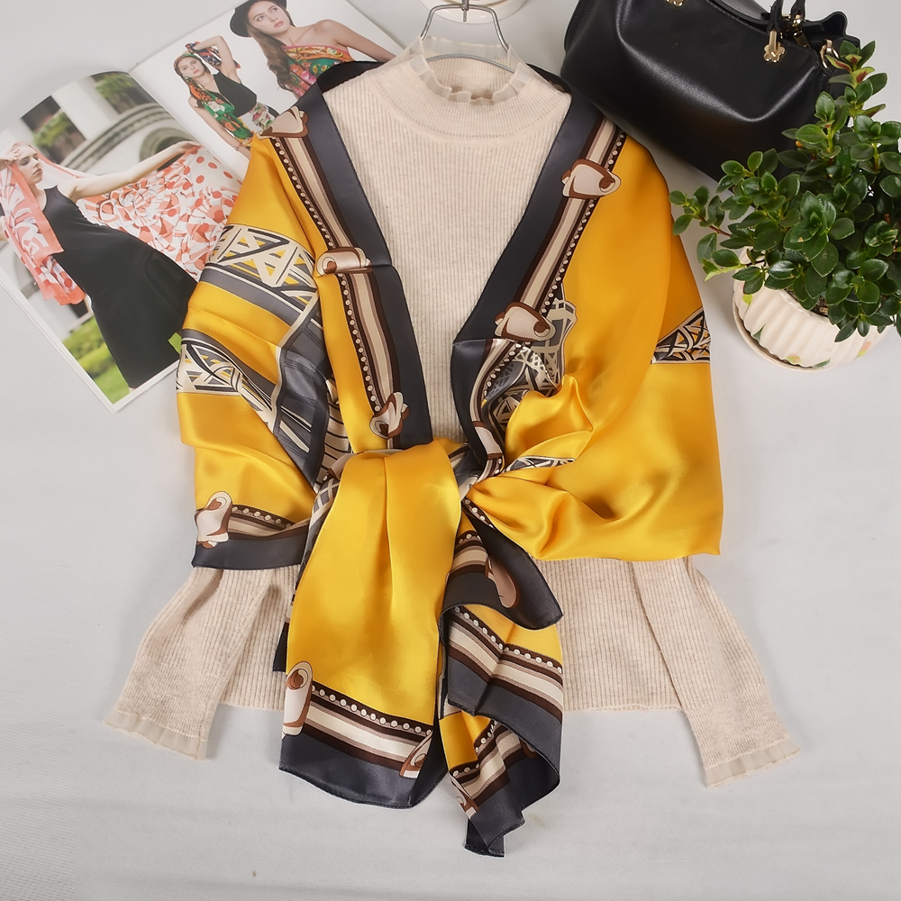 BYSIFA| New Bright Yellow 100% – Shawl Wrap Winter recenzja i cena