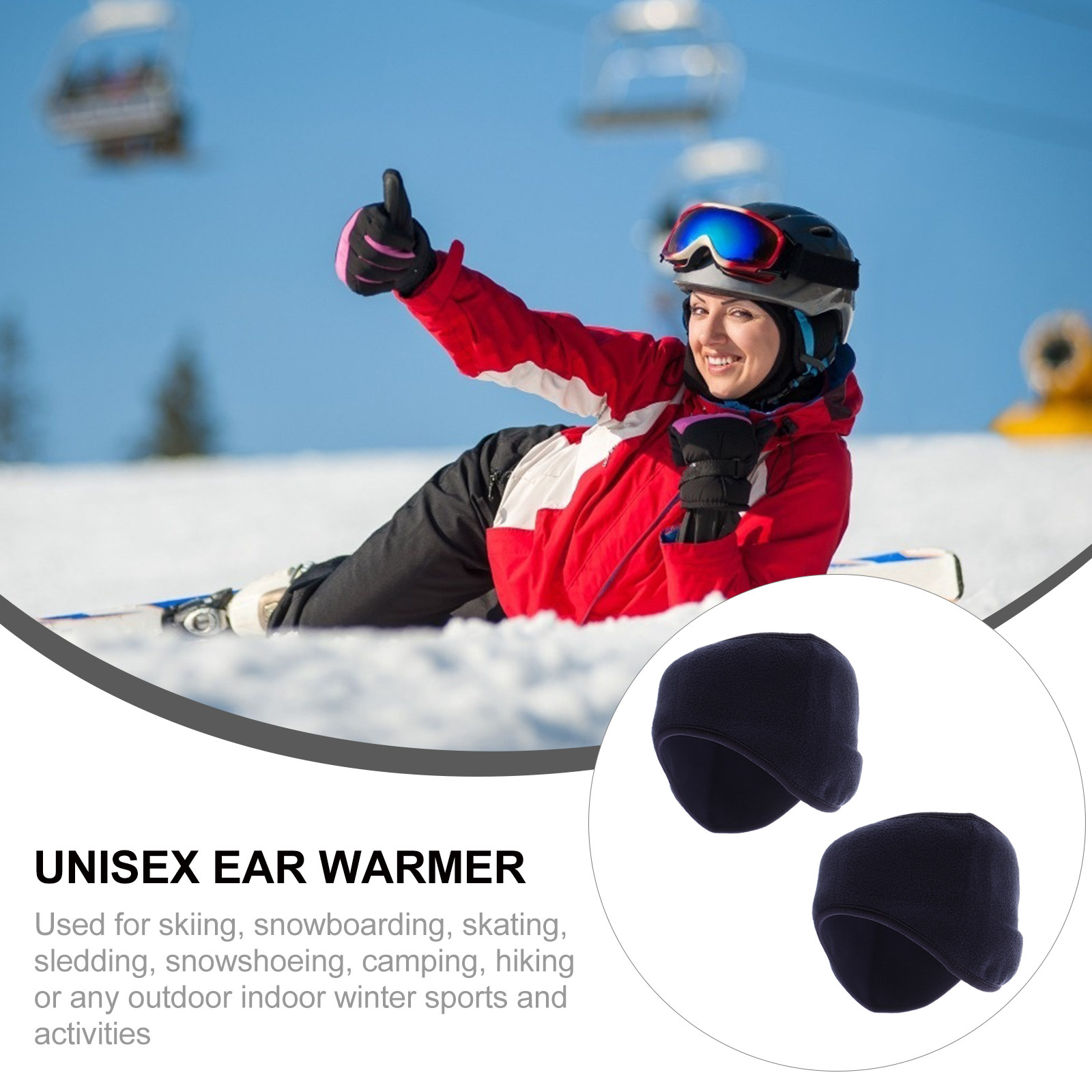 2Pcs Windproof Warm Headband P – Fleece Ear Warmer Band recenzja i cena
