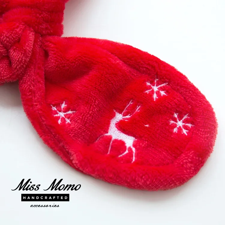 Soft Retro Christmas elk snowf – Winter Headband Fleece recenzja i cena