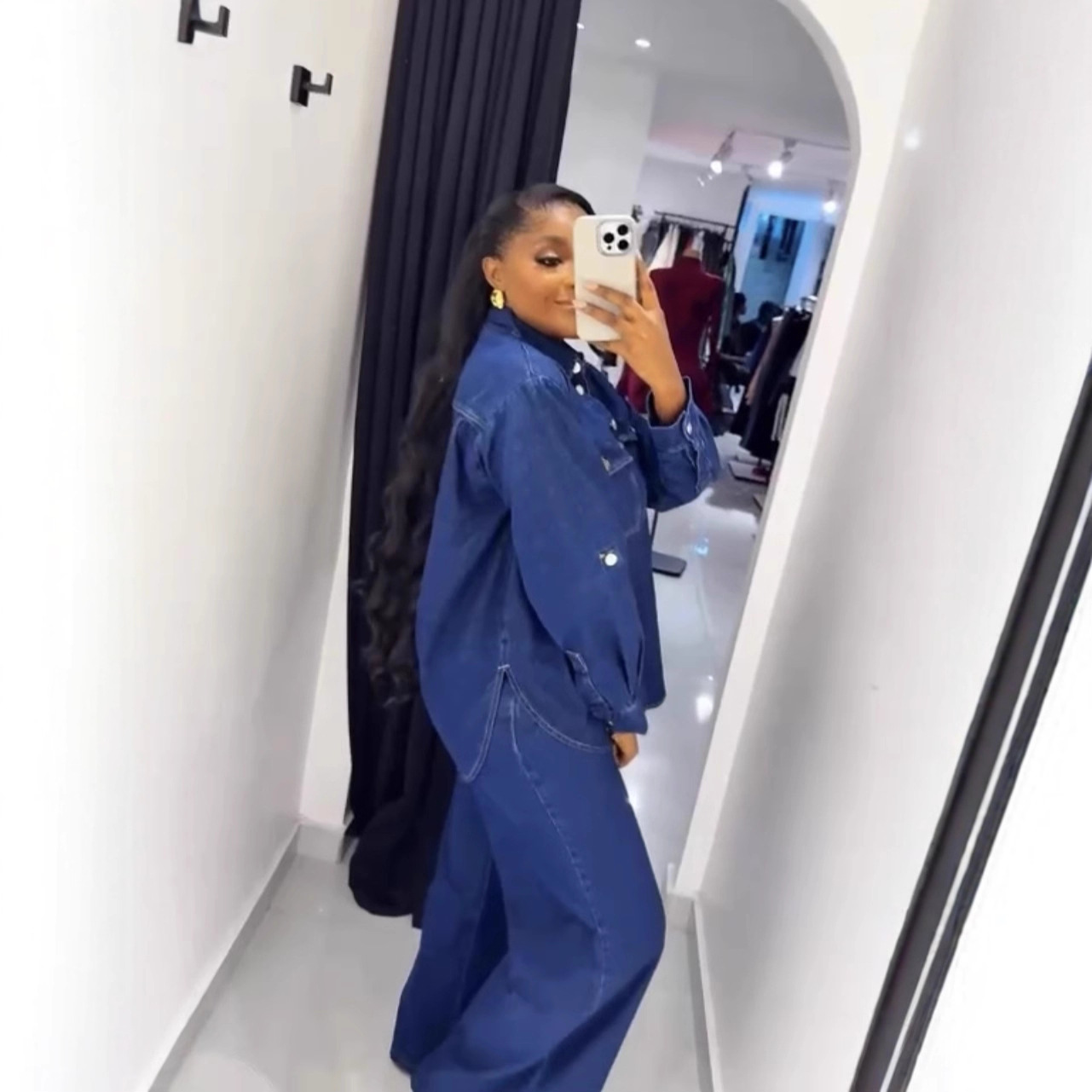 Jeans 2 Piece Sets Women Denim – Down Jacket Packable recenzja i cena