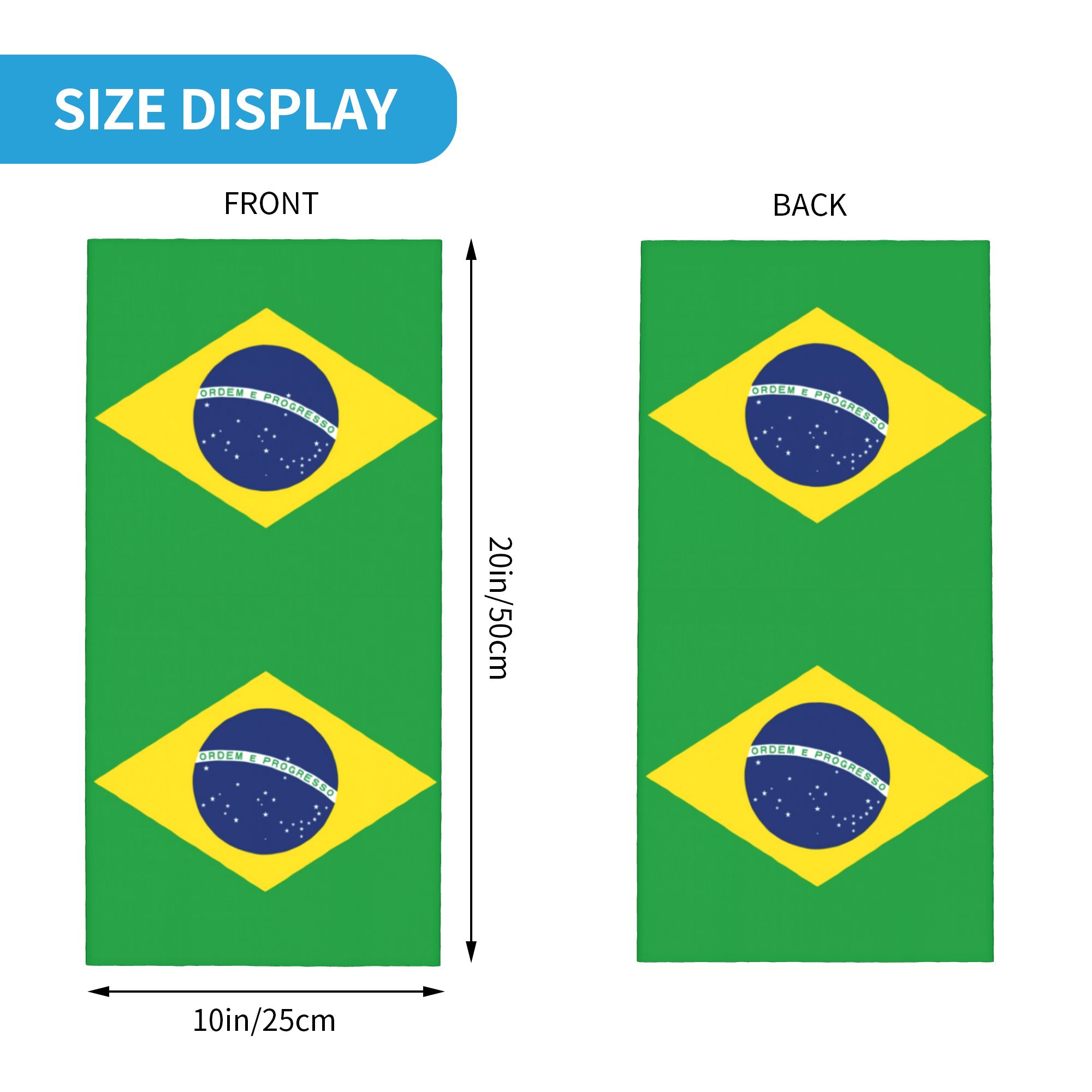 Custom Brazil Flag Bandana Nec – Neck Gaiter Fleece recenzja i cena