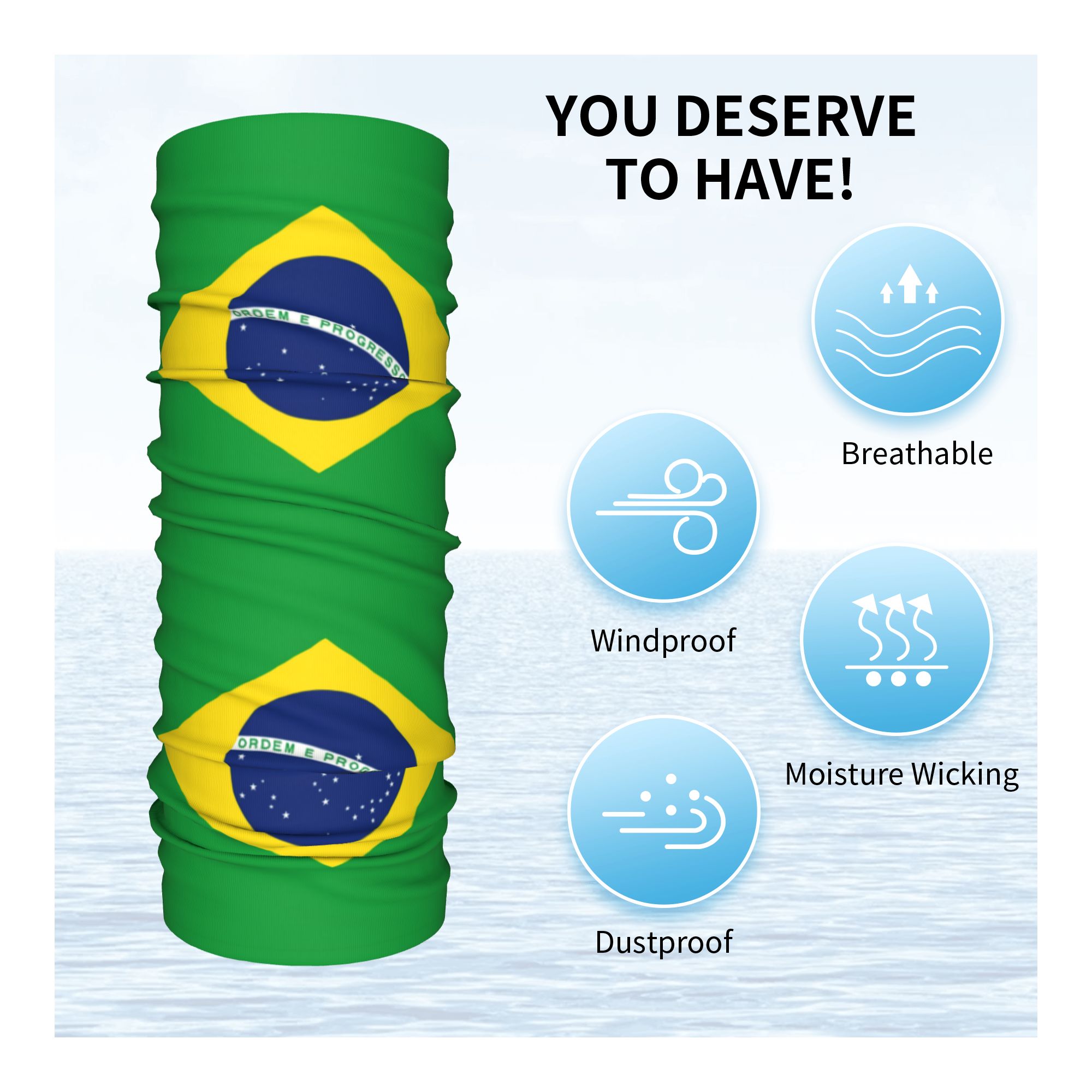 Custom Brazil Flag Bandana Nec – Neck Gaiter Fleece recenzja i cena