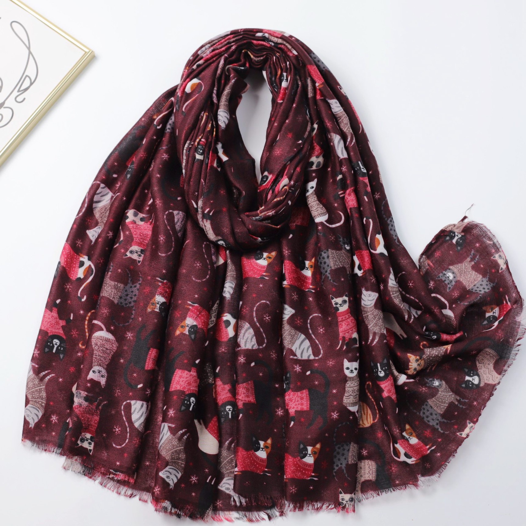 Women's Lovely Cartoon Playful – Shawl Wrap Winter recenzja i cena