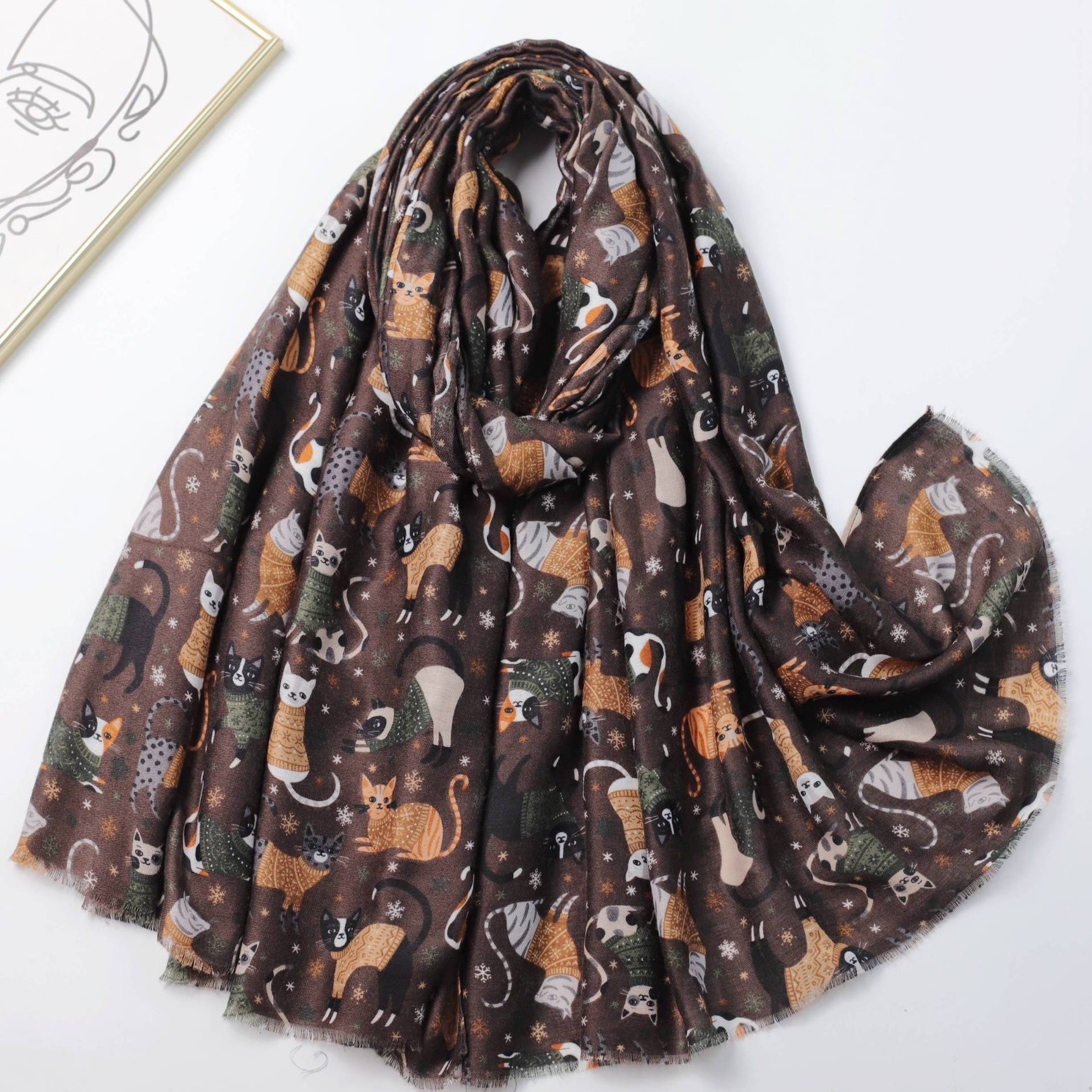 Women's Lovely Cartoon Playful – Shawl Wrap Winter recenzja i cena