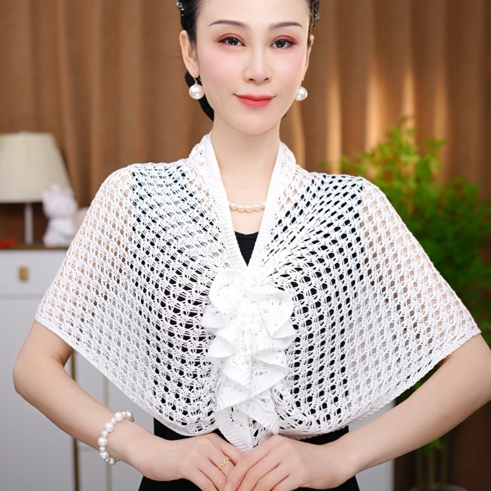 Sparkly Design Hollow Out Card – Shawl Wrap Winter recenzja i cena