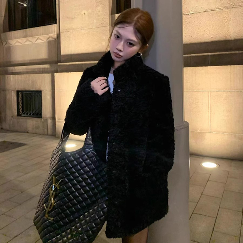 Lamb Wool Jacket Coat Woman Wa – Wool Coat Peacoat recenzja i cena