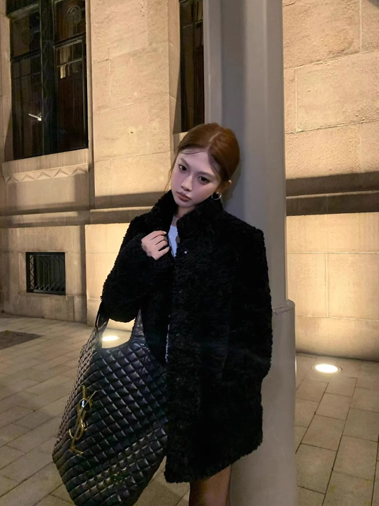 Lamb Wool Jacket Coat Woman Wa – Wool Coat Peacoat recenzja i cena