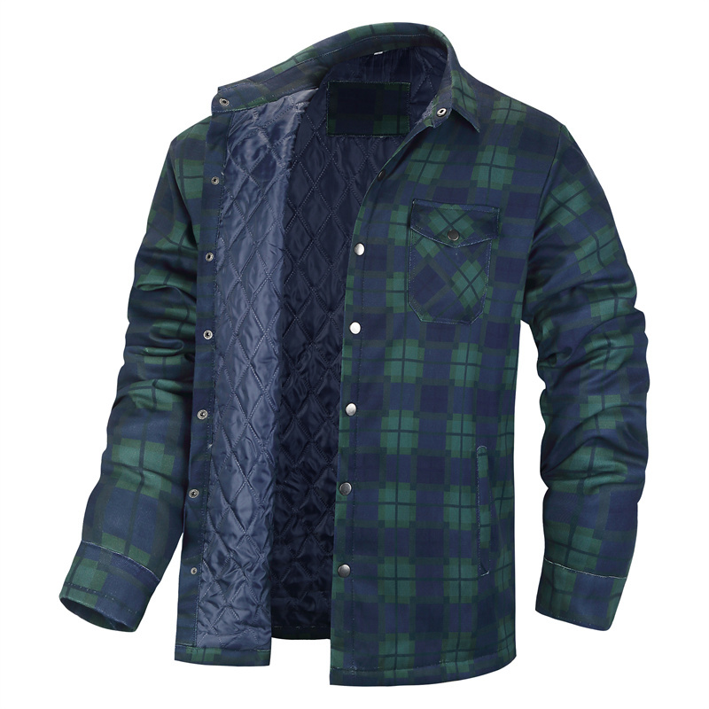Winter Plaid Shirts For Mens T – Flannel Shirt Lined recenzja i cena