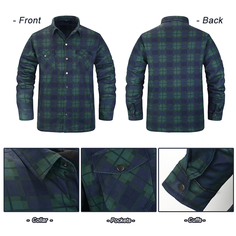 Winter Plaid Shirts For Mens T – Flannel Shirt Lined recenzja i cena