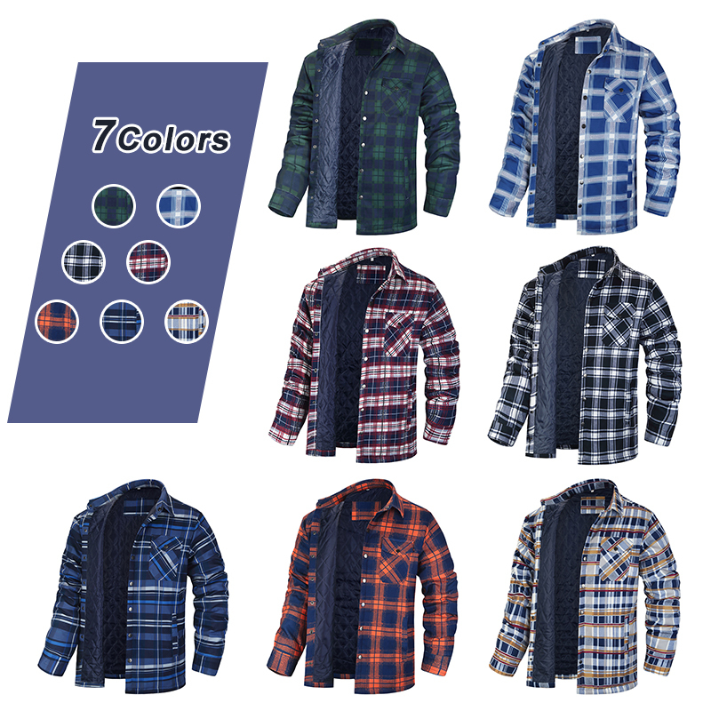 Winter Plaid Shirts For Mens T – Flannel Shirt Lined recenzja i cena