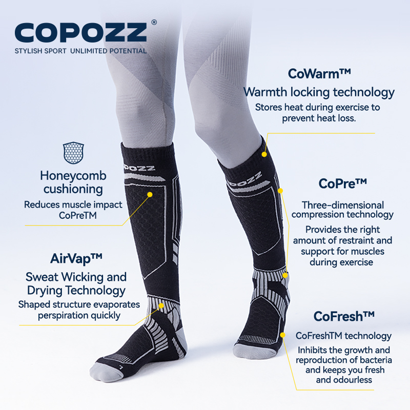 COPOZZ New Winter Ski Socks Me – Thermal Sock Wool recenzja i cena