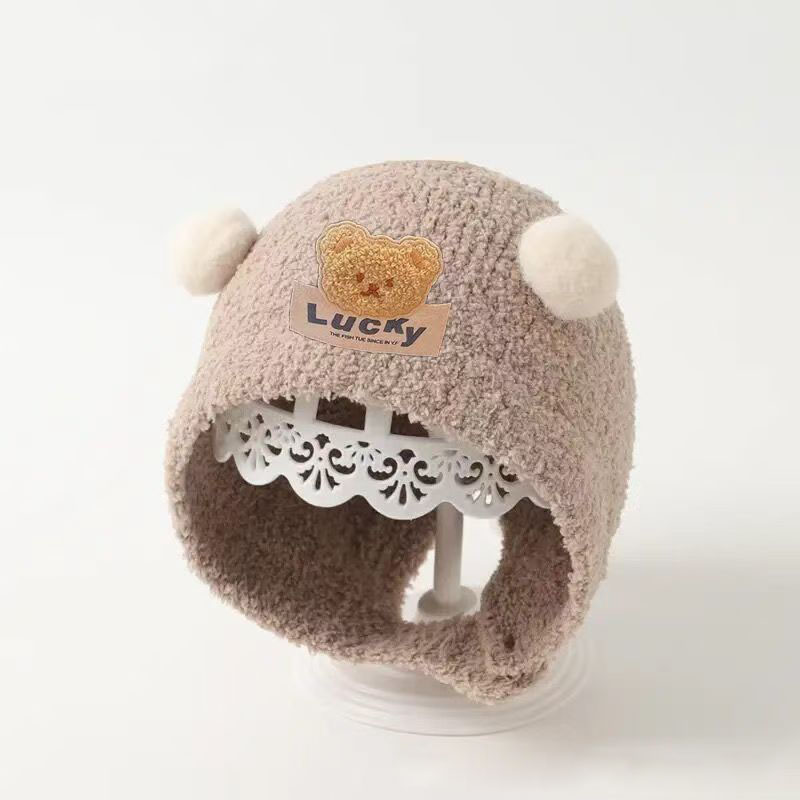 Cute Bear Baby Ear Protection  – Knit Beanie Hat Warm recenzja i cena