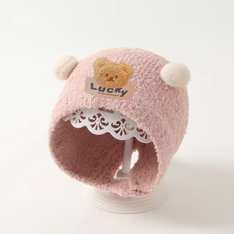 Cute Bear Baby Ear Protection  – Knit Beanie Hat Warm recenzja i cena