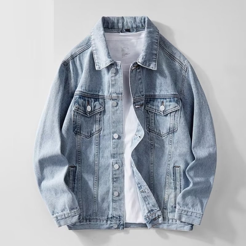 Denim Jacket Men  Single Breas – Down Jacket Packable recenzja i cena