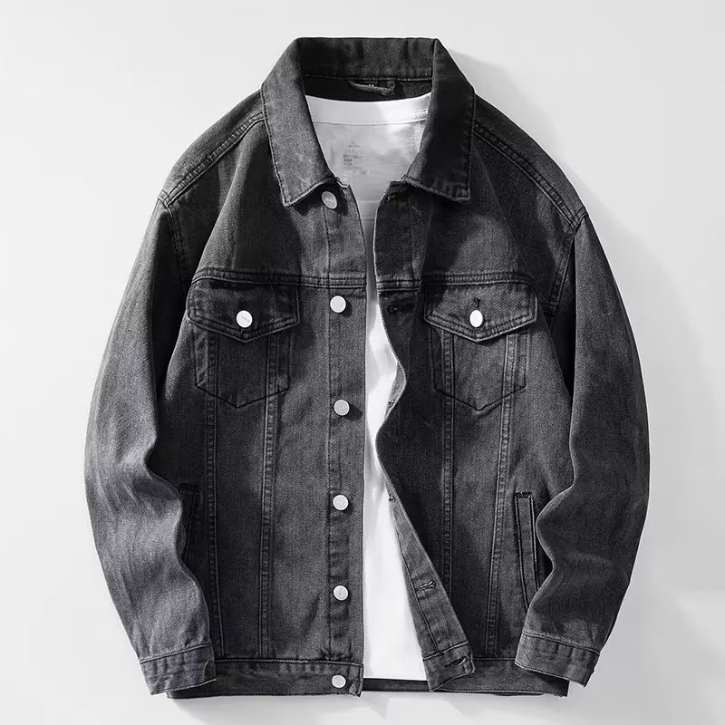 Denim Jacket Men  Single Breas – Down Jacket Packable recenzja i cena