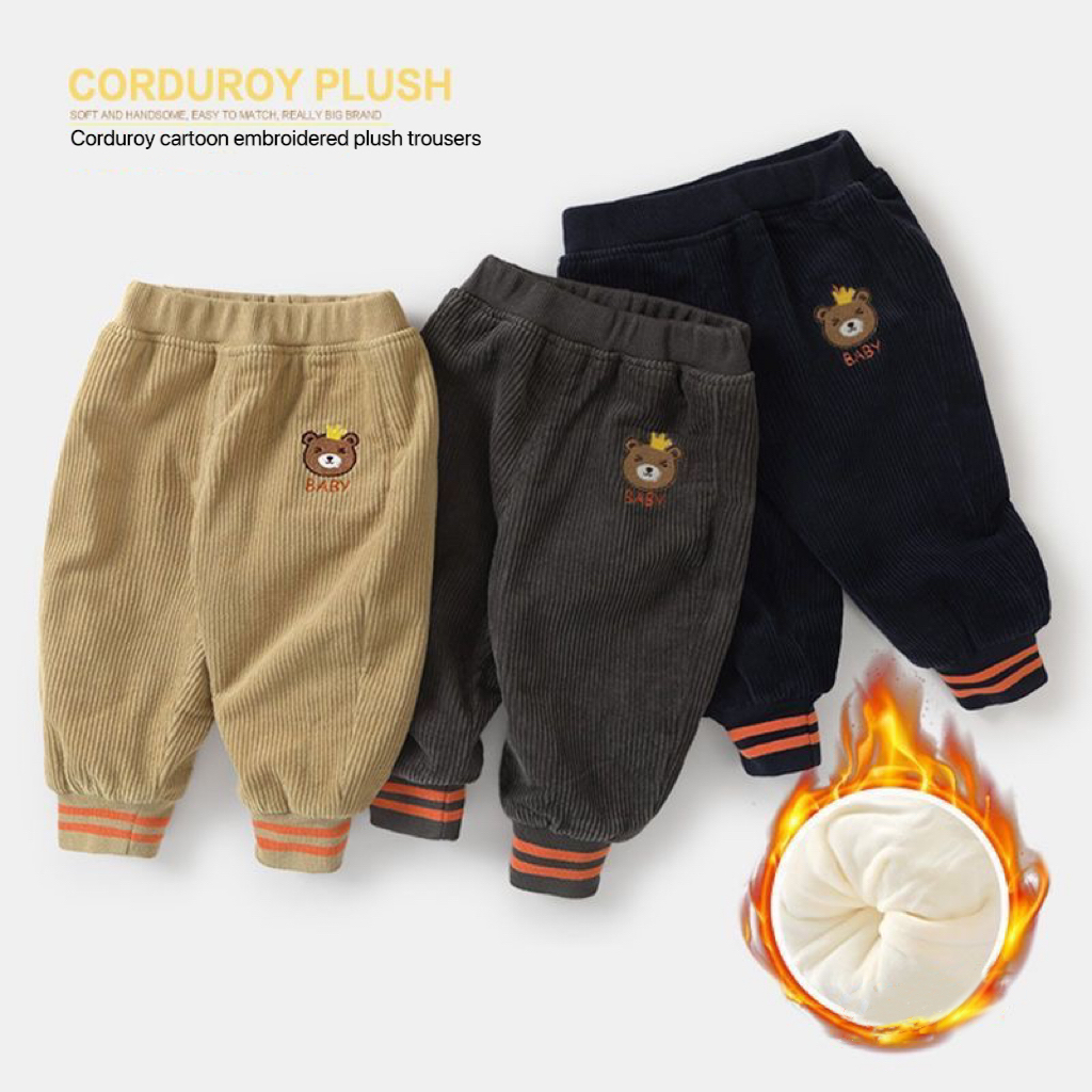 1pcs Boys Girls Winter Velvet  – Corduroy Pant Warm recenzja i cena