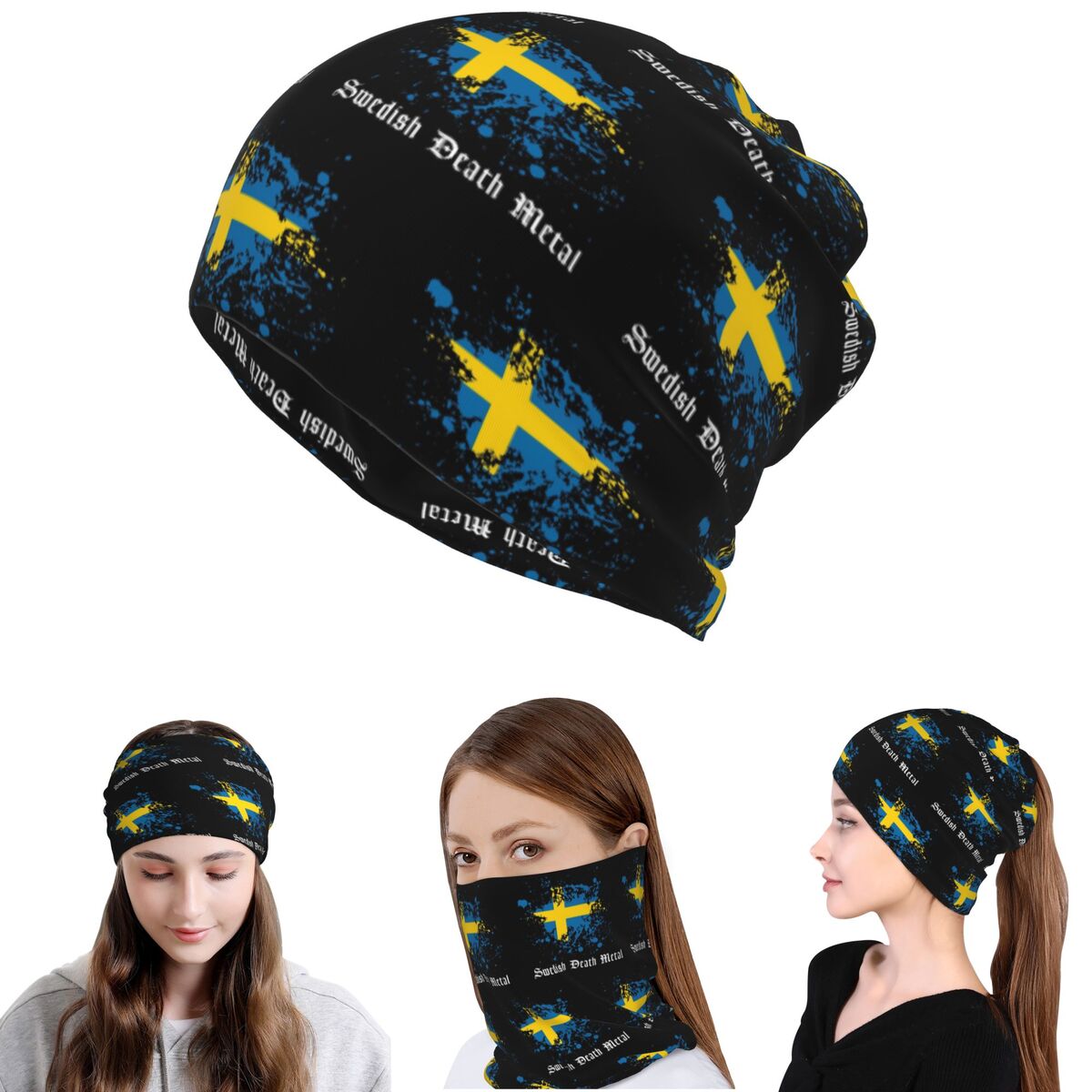 Swedish Death Metal Band Black – Knit Beanie Hat Warm recenzja i cena