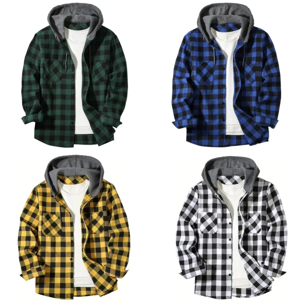 Men's Business Spring And Autu – Flannel Shirt Lined recenzja i cena