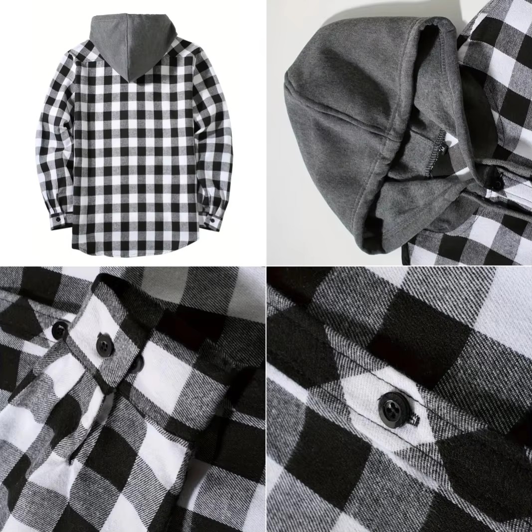 Men's Business Spring And Autu – Flannel Shirt Lined recenzja i cena