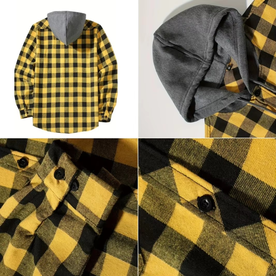 Men's Business Spring And Autu – Flannel Shirt Lined recenzja i cena