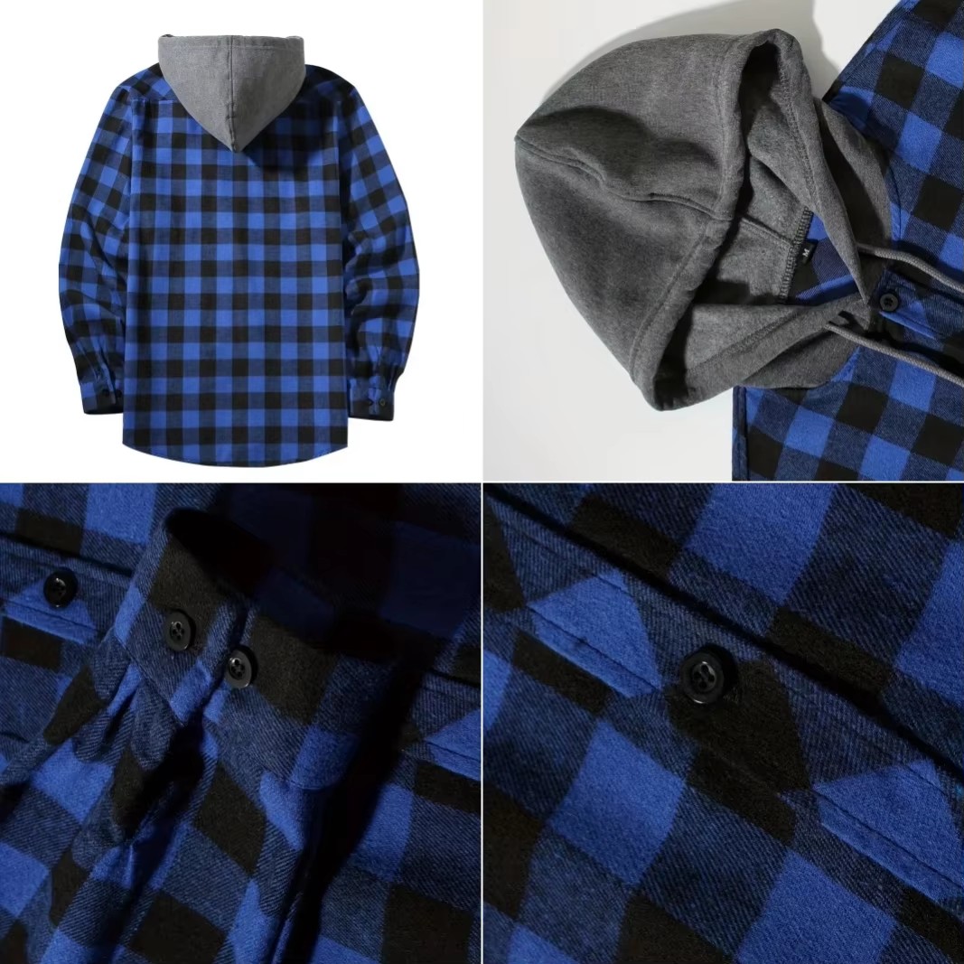 Men's Business Spring And Autu – Flannel Shirt Lined recenzja i cena