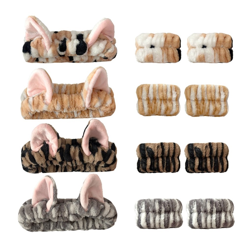 3pcs/set Leopard Print Cute Ca – Winter Headband Fleece recenzja i cena