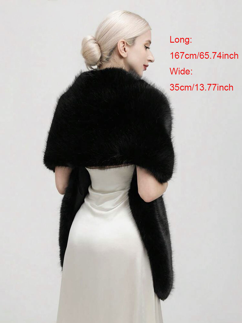 Fashion Luxury Faux Fox Fur Sh – Shawl Wrap Winter recenzja i cena
