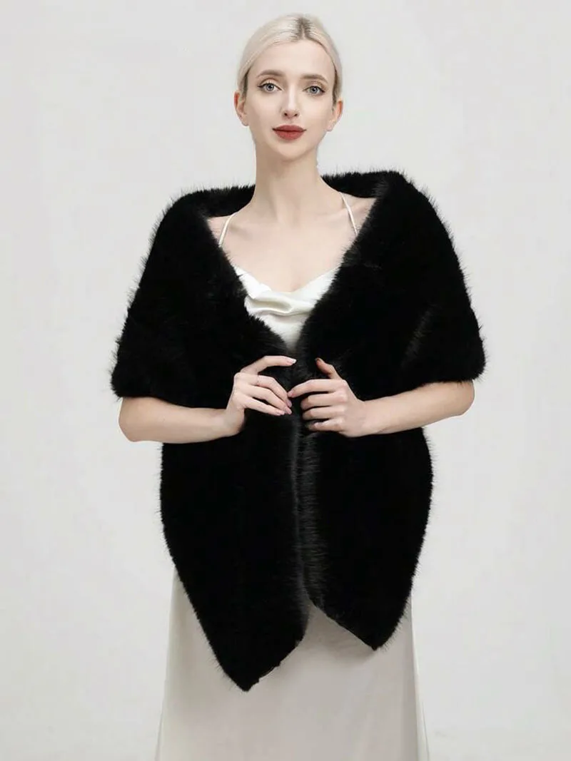Fashion Luxury Faux Fox Fur Sh – Shawl Wrap Winter recenzja i cena