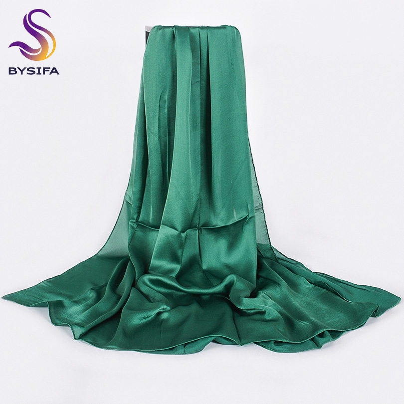 [BYSIFA] Solid Color Silk Scar – Shawl Wrap Winter recenzja i cena