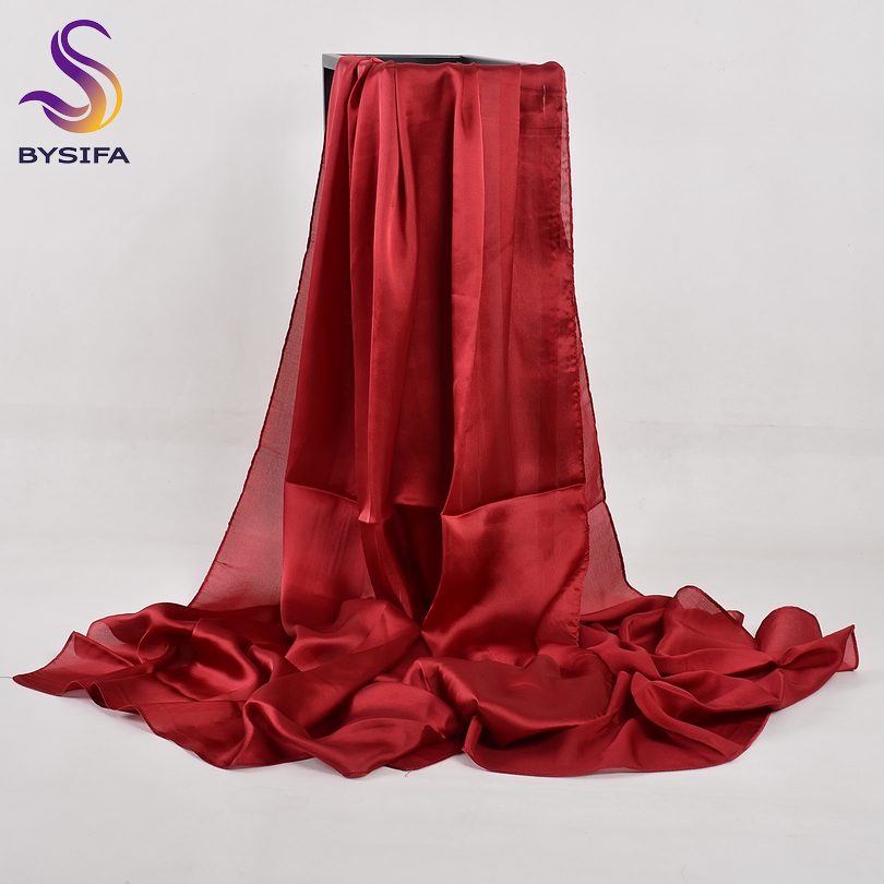 [BYSIFA] Solid Color Silk Scar – Shawl Wrap Winter recenzja i cena