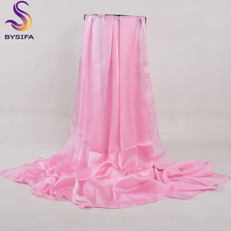 [BYSIFA] Solid Color Silk Scar – Shawl Wrap Winter recenzja i cena