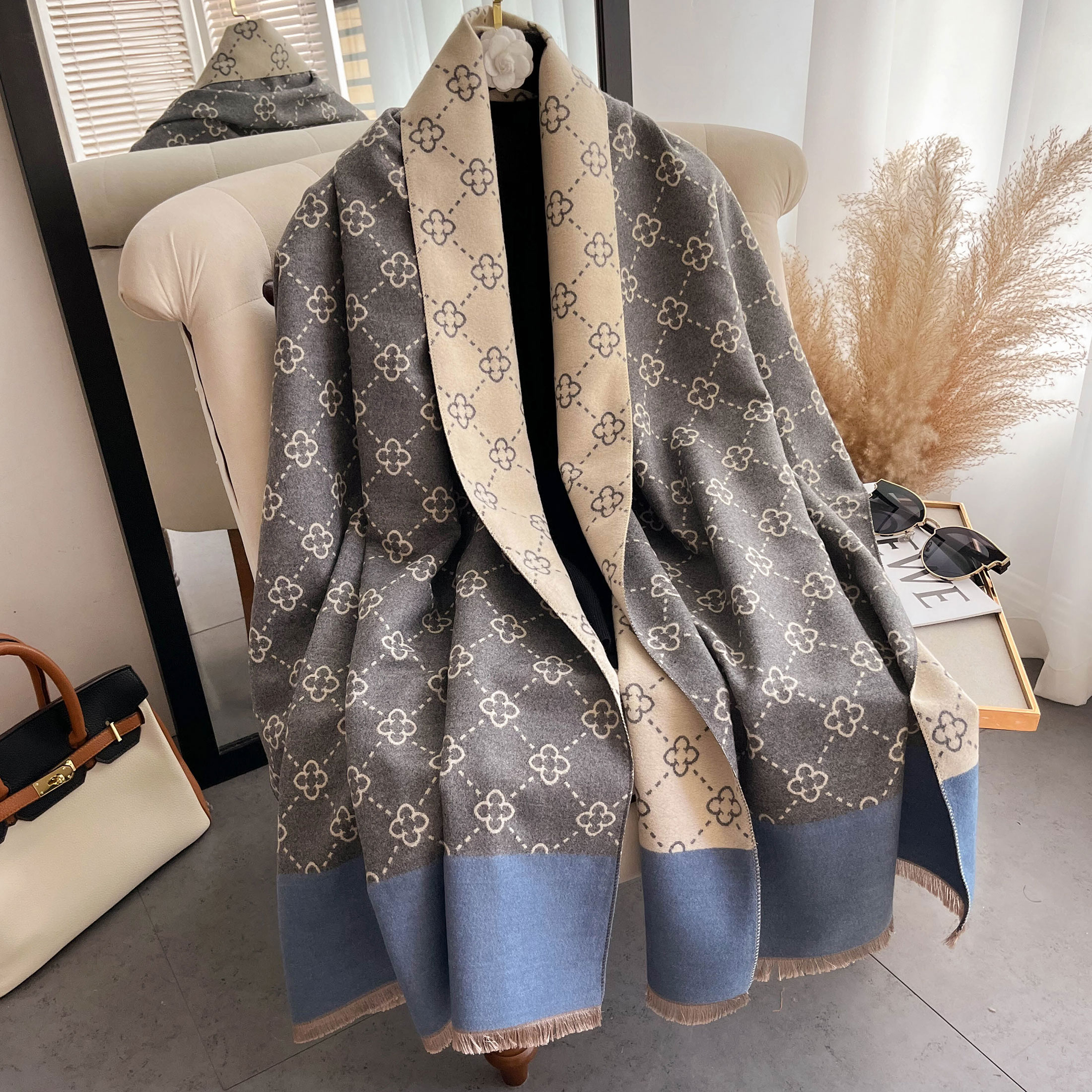 NEW Luxury Winter Thick Warm S – Wool Scarf Men recenzja i cena