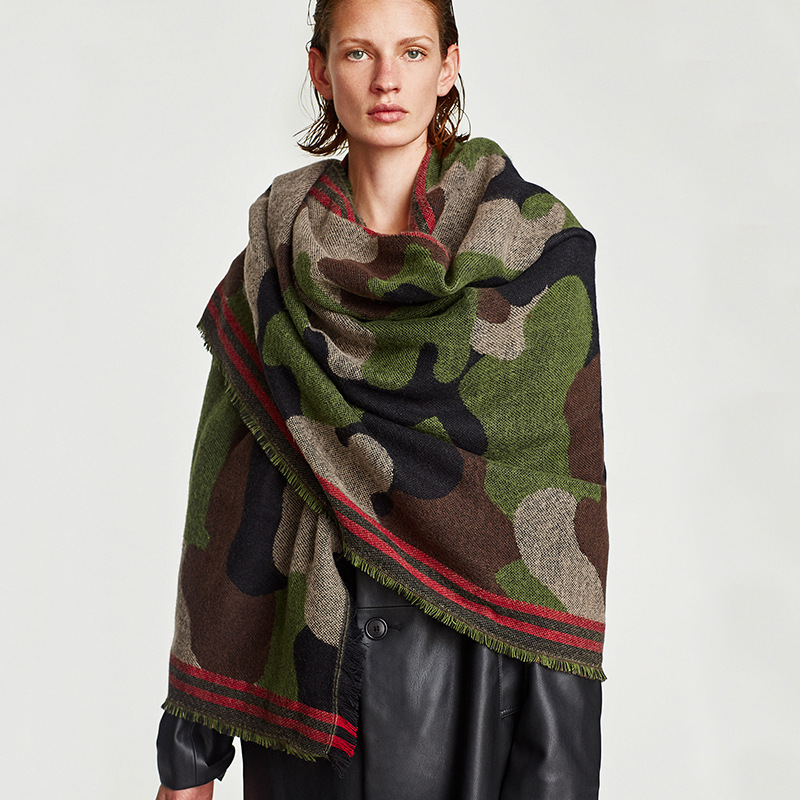 Camouflage Leopard Print Echar – Cashmere Pashmina Wrap recenzja i cena