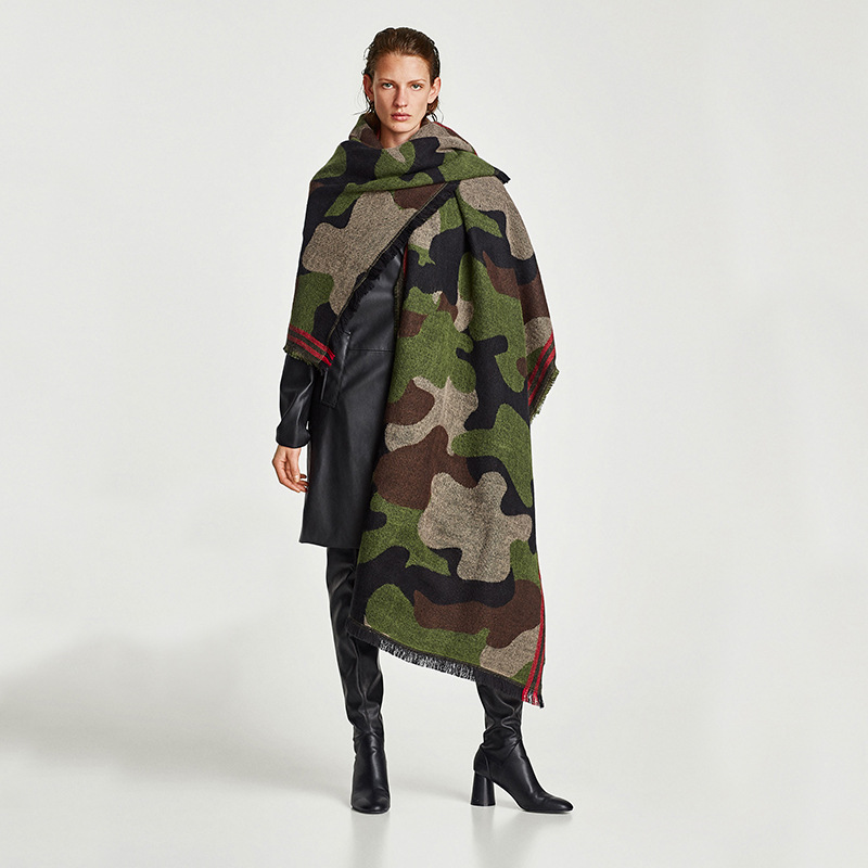 Camouflage Leopard Print Echar – Cashmere Pashmina Wrap recenzja i cena