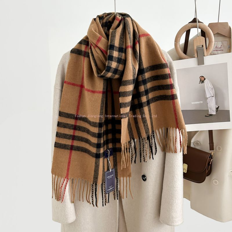 Autumn and winter classic chec – Wool Scarf Men recenzja i cena