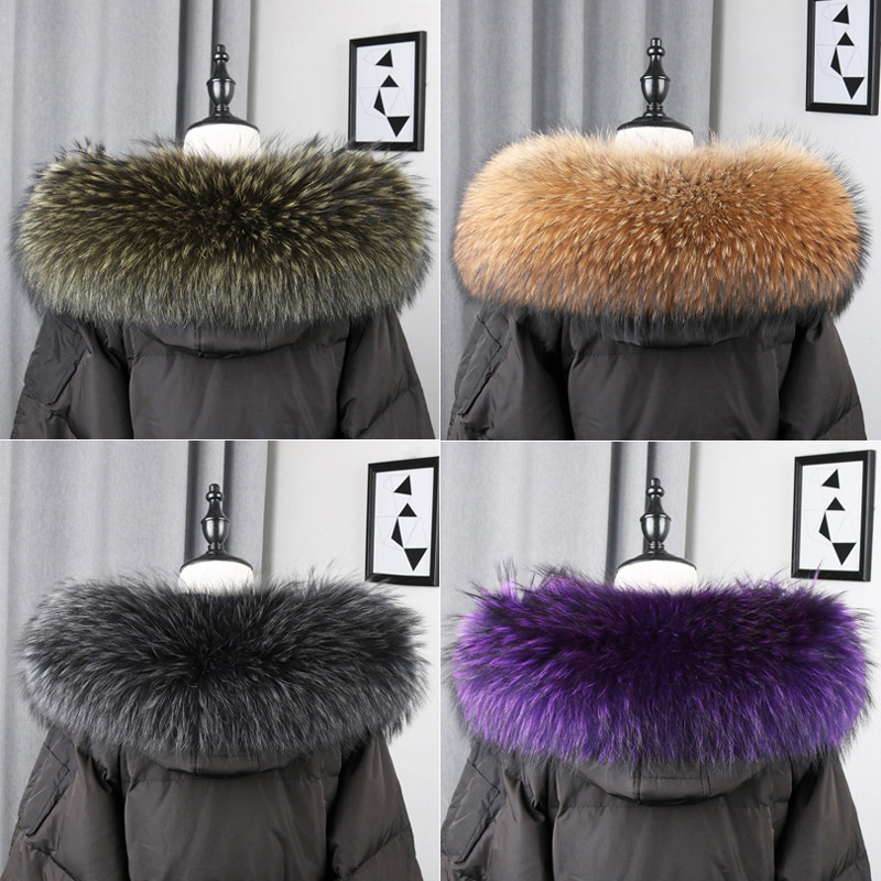 100% Real Fur Collar Coat Wint – Shawl Wrap Winter recenzja i cena