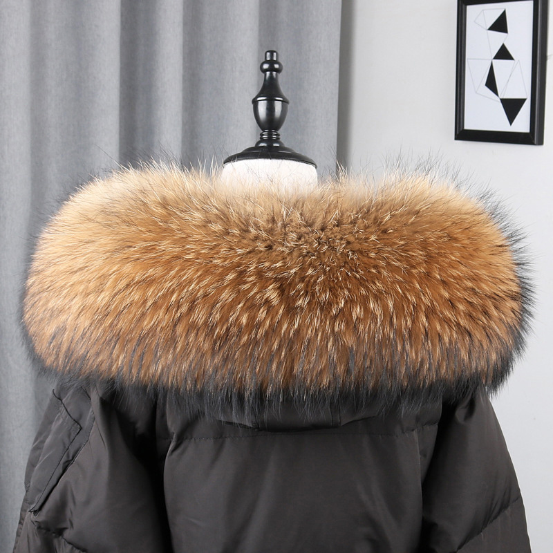 100% Real Fur Collar Coat Wint – Shawl Wrap Winter recenzja i cena