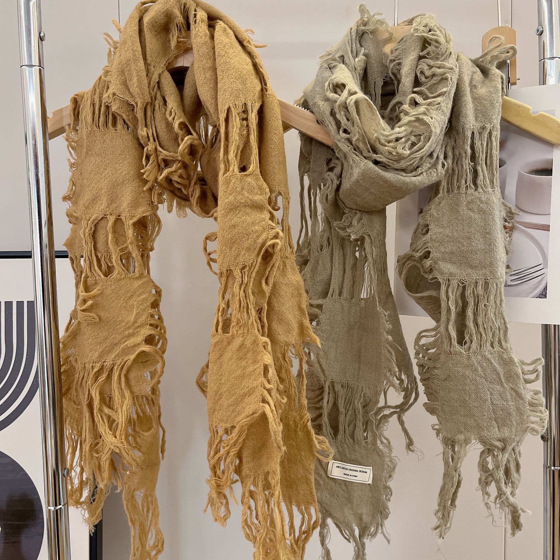 2025 New Fashion Ripped Hole T – Wool Scarf Men recenzja i cena