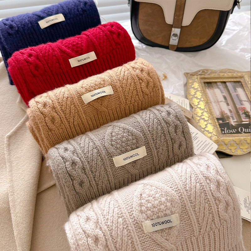 Luxury 100% Wool Scarf Women M – Shawl Wrap Winter recenzja i cena