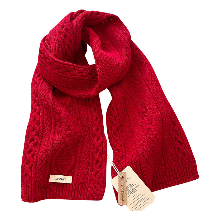 Luxury 100% Wool Scarf Women M – Shawl Wrap Winter recenzja i cena