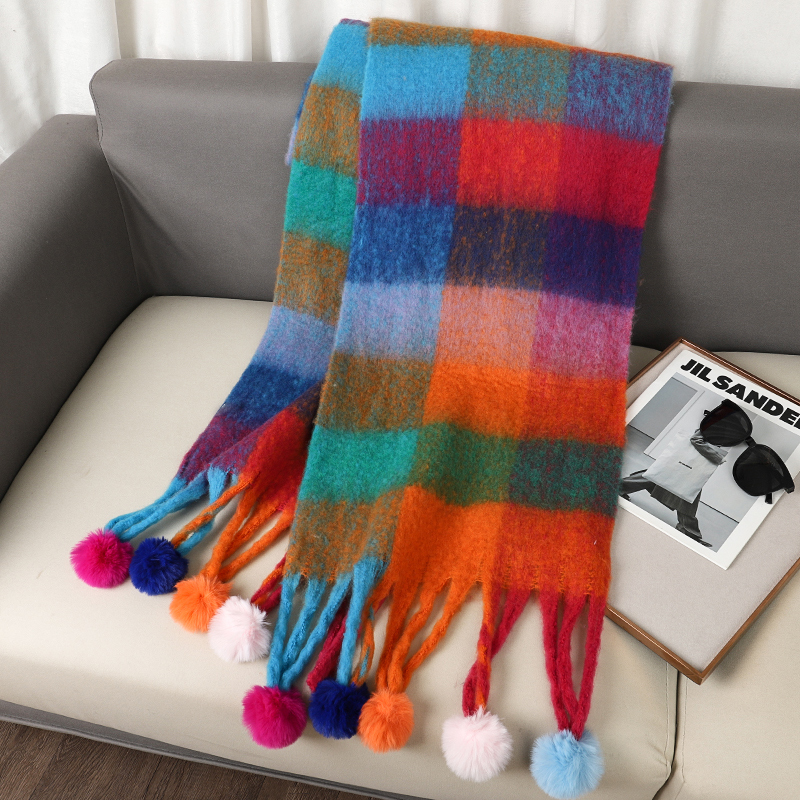 Luxury Plaid Scarf Winter Warm – Cashmere Pashmina Wrap recenzja i cena