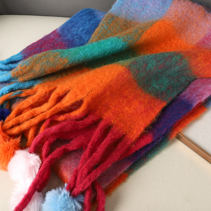 Luxury Plaid Scarf Winter Warm – Cashmere Pashmina Wrap recenzja i cena