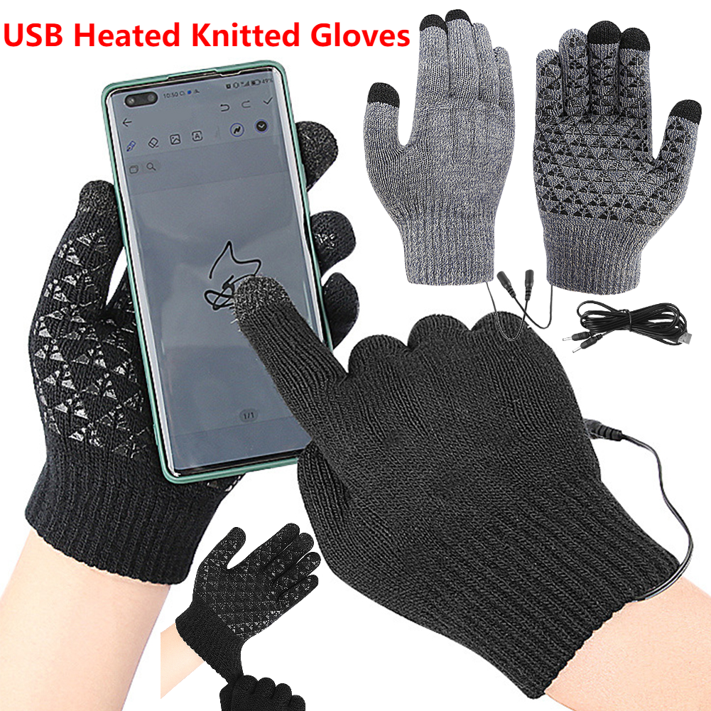 5-1Pairs USB Heated Knitted Gl – Touch Screen Gloves recenzja i cena