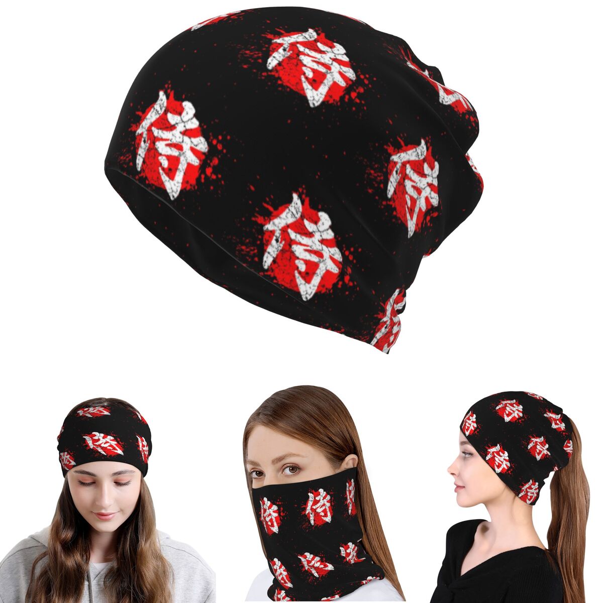 Japanese Bushido Samurai Chara – Knit Beanie Hat Warm recenzja i cena