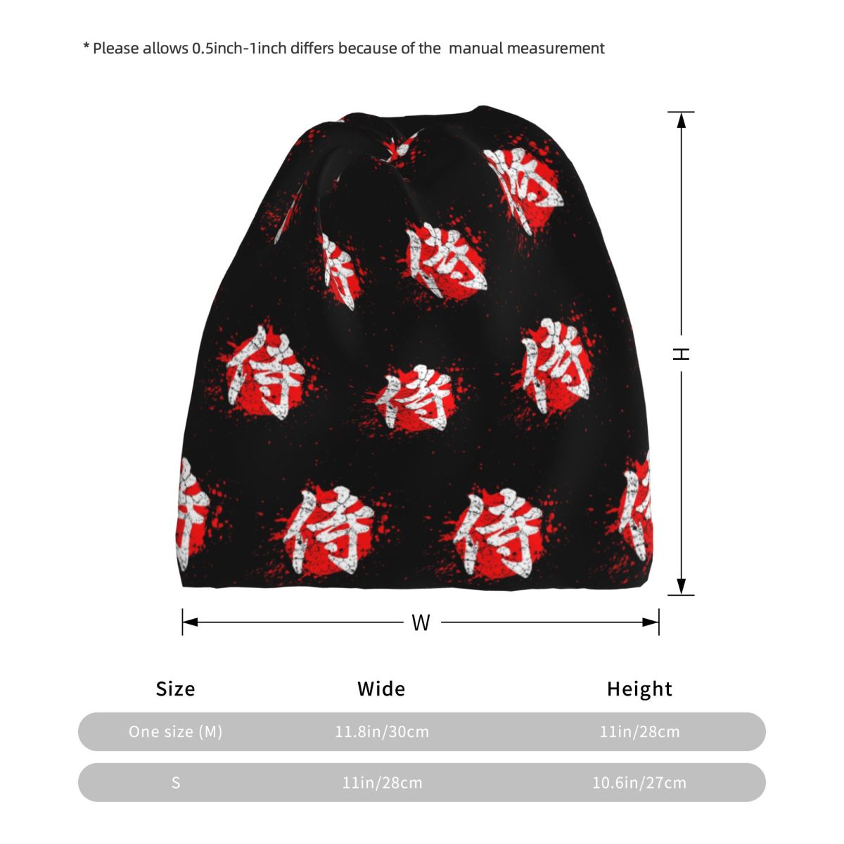 Japanese Bushido Samurai Chara – Knit Beanie Hat Warm recenzja i cena