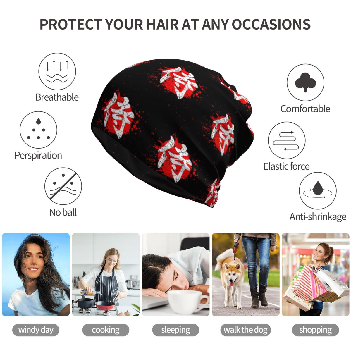 Japanese Bushido Samurai Chara – Knit Beanie Hat Warm recenzja i cena