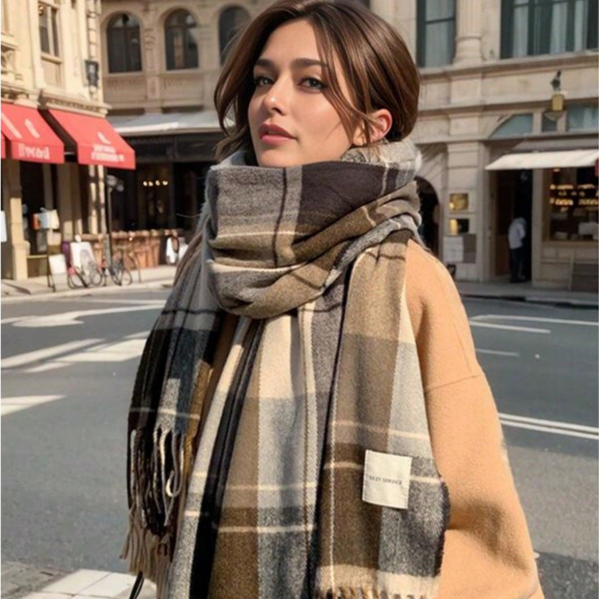 1 pc Fashionable and warm Brit – Wool Scarf Men recenzja i cena